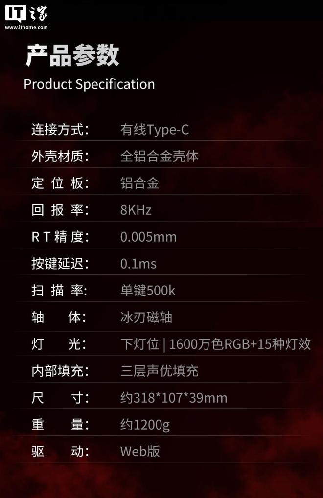 磁轴键盘：号称可防咖啡泼溅399元起开元